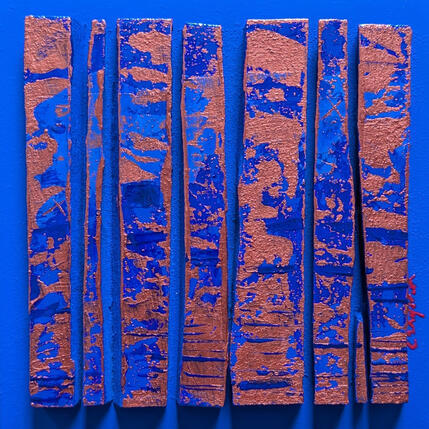 Pintura Bc7 street fine cuivre bleu klein por Langeron Luc | Pintura