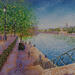 Pintura Flânerie sur les quais por Dessapt Alan | Pintura