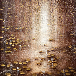 Pintura Nymphéas d'auréa por Dessapt Alan | Pintura