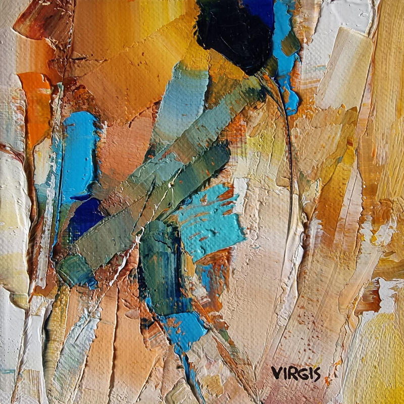 Pintura ON BALMY SUMMER EVENINGS por Virgis | Pintura Abstracto Minimalista Aceite
