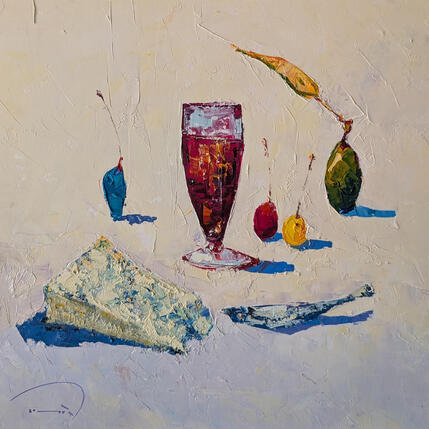 Painting Un bon verre de vin by Tomàs | Painting