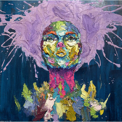 Peinture Violet hair par Agusil | Tableau