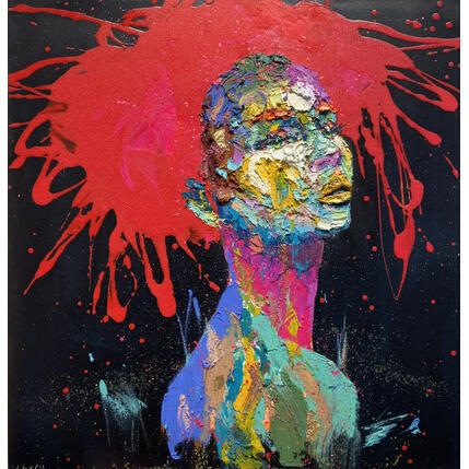 Peinture Red rebel par Agusil | Tableau