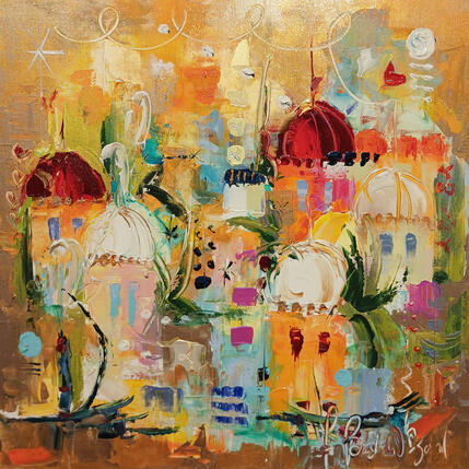 Painting Mesopotamie by Bastide d´Izard Armelle | Painting Abstract
