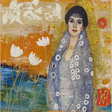 Peinture Adriana par Romanelli Karine | Tableau Figuratif Acrylique, Collage