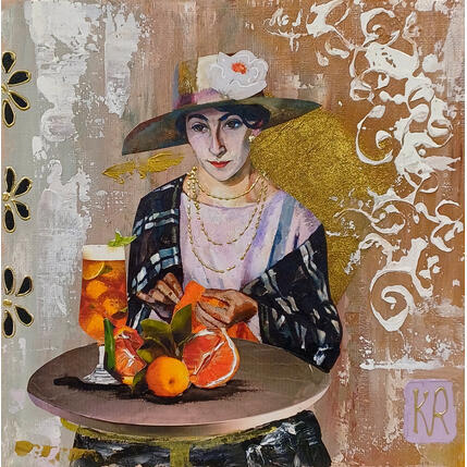 Painting Camille by Romanelli Karine | Painting Figurative Acrylic, Gluing Pop icons