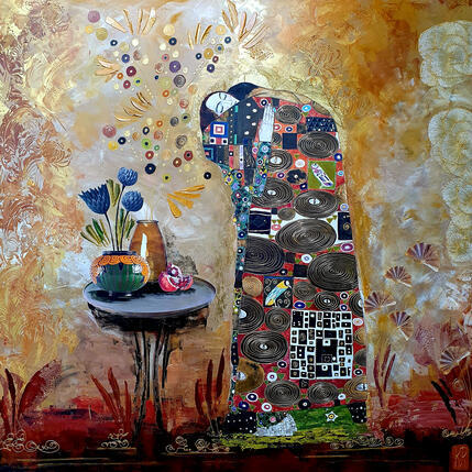 Peinture La liberté d'aimer  par Romanelli Karine | Tableau Figuratif Acrylique, Collage
