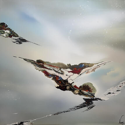 Peinture 906 par Naen | Tableau Abstrait Acrylique, Encre