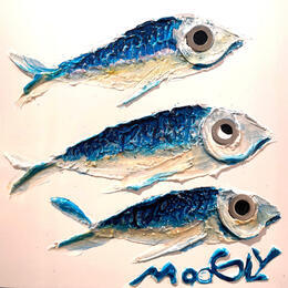 Painting VISIONARIUS by Moogly | Painting Raw art Acrylic, Pigments, Resin Animals