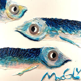 Painting ROUTINIUS by Moogly | Painting Raw art Acrylic, Pigments, Resin Animals