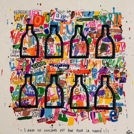 Painting ABUS COLORé by Mam | Painting Pop-art Acrylic Pop icons, Society, Still-life