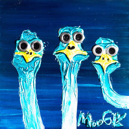 Peinture Arbitrus par Moogly | Tableau Art Singulier Acrylique, Pigments, Résine Animaux