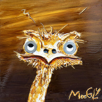 Peinture Harassius par Moogly | Tableau Art Singulier Acrylique, Pigments, Résine Animaux