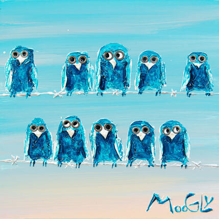 Peinture Conciliabulus par Moogly | Tableau Art Singulier Acrylique, Pigments, Résine Animaux