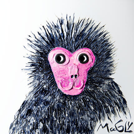 Peinture Punchus par Moogly | Tableau Art Singulier Acrylique, Pigments, Résine Animaux