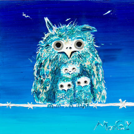 Painting Thermiqus by Moogly | Painting Raw art Acrylic, Pigments, Resin Animals