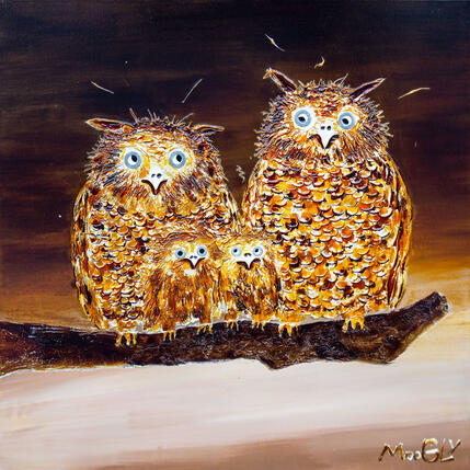 Peinture Magnanimus par Moogly | Tableau Art Singulier Acrylique, Pigments, Résine Animaux