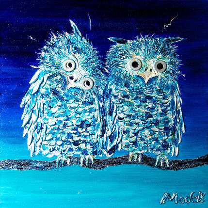 Painting Cocooningus by Moogly | Painting Raw art Acrylic, Pigments, Resin Animals