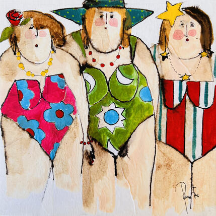 Painting Veronique, Bernadette, Maria by Colombo Cécile | Painting