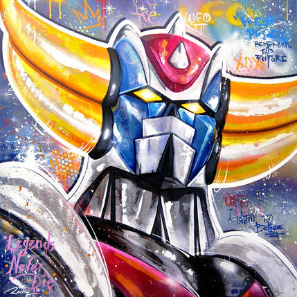 Painting UFO Robot by Rocky Chaplin | Painting Pop-art Acrylic, Graffiti Pop icons