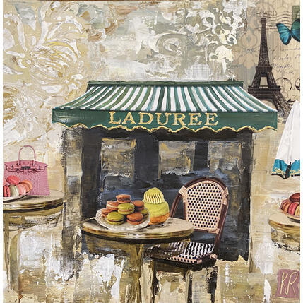 Painting Pistache ou Chocolat by Romanelli Karine | Painting Figurative Acrylic, Gluing