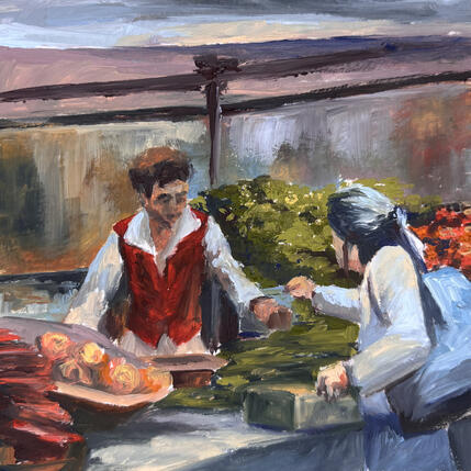 Painting Marché Port Royal by Piffard Cédric | Painting