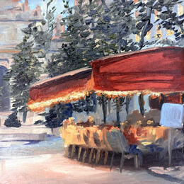 Peinture Terrasse parisienne #3 par Piffard Cédric | Tableau