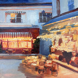 Peinture Terrasse parisienne #4 par Piffard Cédric | Tableau
