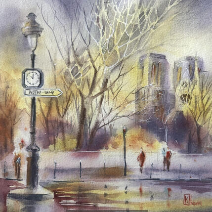 Painting Vers Notre-Dame  by Khomyakova  Liliya  | Painting