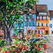 Pintura Colmar por Rasa | Pintura Figurativo Urbano Acrílico