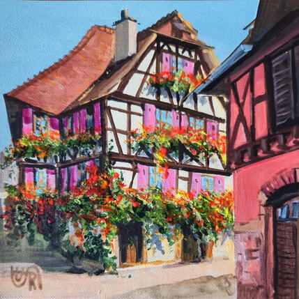 Painting The morning by Rasa | Painting Figurative Acrylic Urban
