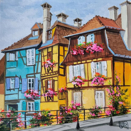 Painting Sunny colmar by Rasa | Painting Figurative Acrylic Pop icons, Urban