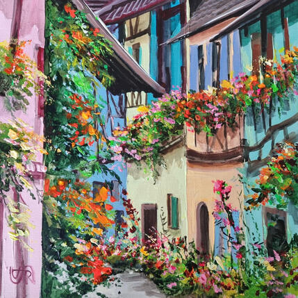 Painting Mysterious alsace in bloom by Rasa | Painting