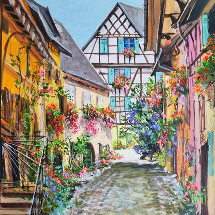 Painting The beauty of Alsace city by Rasa | Painting