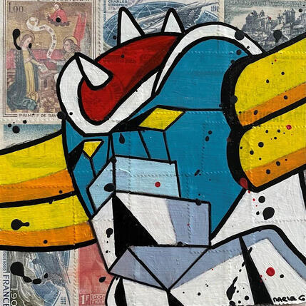 Painting Goldorak by Marie G.  | Painting Pop-art Acrylic, Gluing, Wood Pop icons