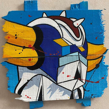 Painting Goldorak by Marie G.  | Painting Pop-art Acrylic, Wood Pop icons