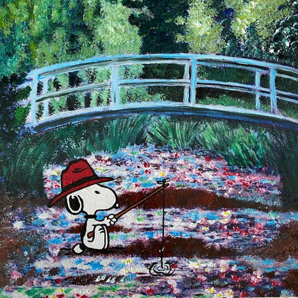 Painting Un dimanche chez Monet by Marie G.  | Painting Pop-art Acrylic, Wood Pop icons