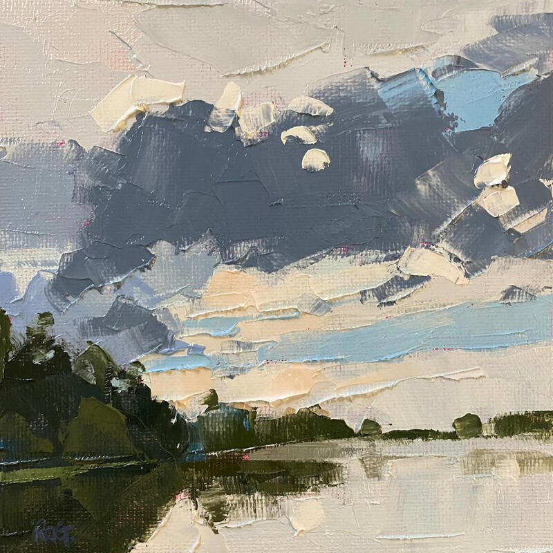 Painting Chorégraphies by Gray Thompson Rachael | Painting Figurative Landscapes Oil