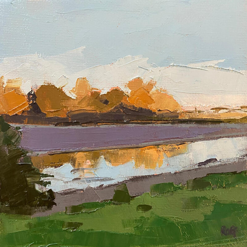 Painting Red headed by Gray Thompson Rachael | Painting Figurative Landscapes Oil