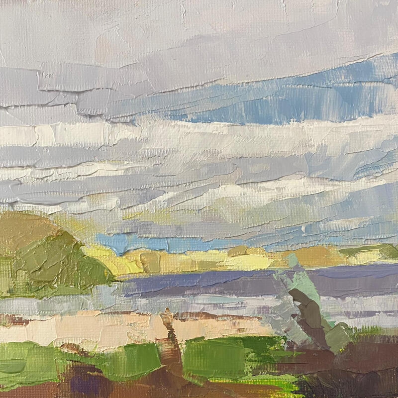 Painting Gale by Gray Thompson Rachael | Painting Figurative Landscapes Oil