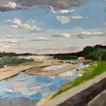 Painting Dialoguer by Gray Thompson Rachael | Painting Figurative Oil Landscapes, Pop icons