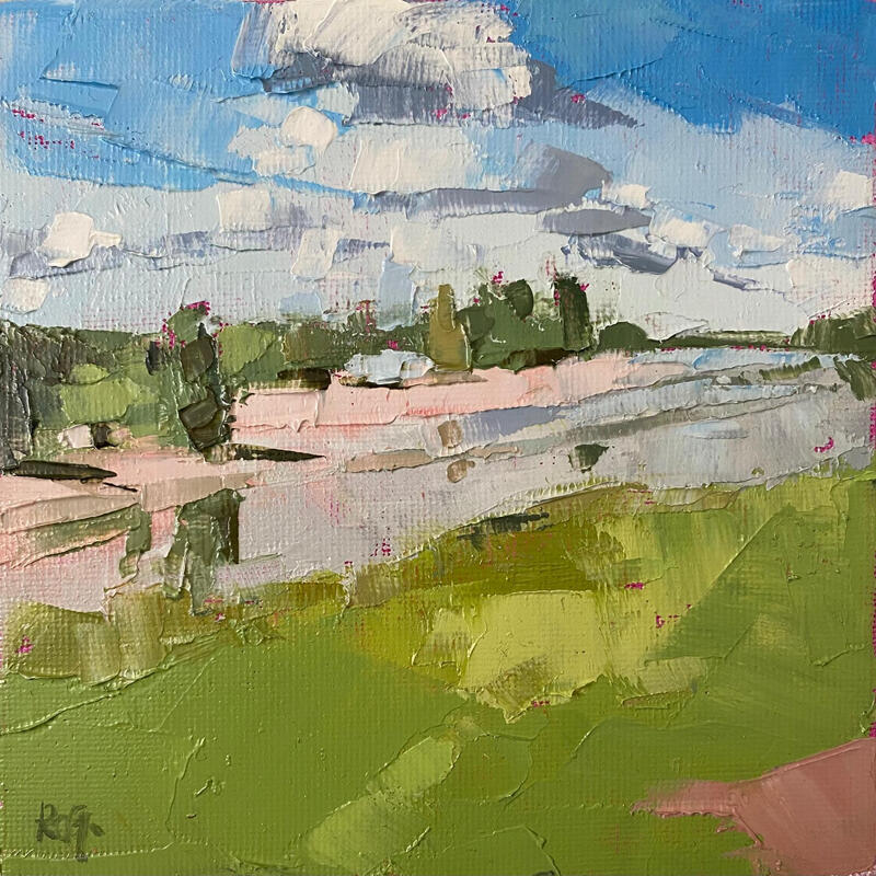 Painting Sugar sweet by Gray Thompson Rachael | Painting Figurative Landscapes Oil