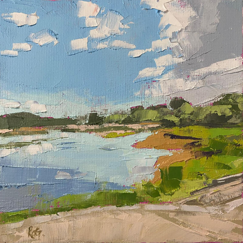 Painting Dreaming by Gray Thompson Rachael | Painting Figurative Landscapes Oil