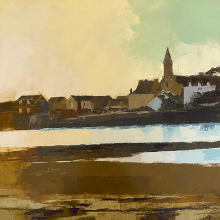 Painting L’aube  by Gray Thompson Rachael | Painting Figurative Oil Landscapes