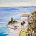Painting èscale à st jean cap- ferrat by Poumelin Richard | Painting Figurative Landscapes Oil