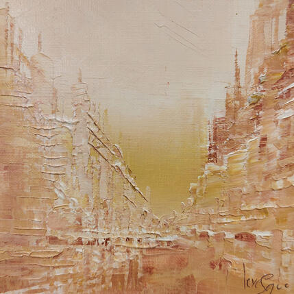 Peinture Façade ocre par Levesque Emmanuelle | Tableau  Huile