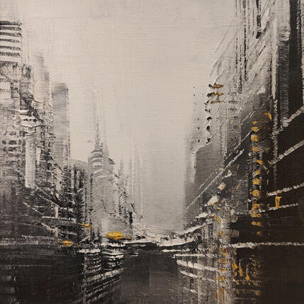 Peinture Grise église par Levesque Emmanuelle | Tableau  Huile