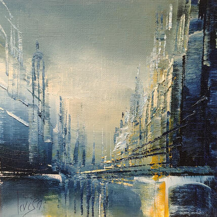 Peinture Eau bleue verte par Levesque Emmanuelle | Tableau  Huile