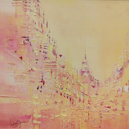 Pintura Jaune paille por Levesque Emmanuelle | Pintura