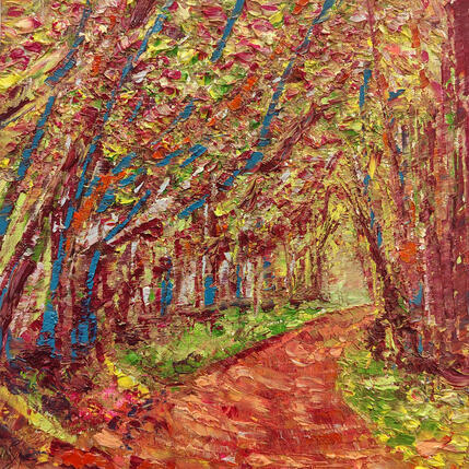 Painting Forêt multicolore by Levesque Emmanuelle | Painting